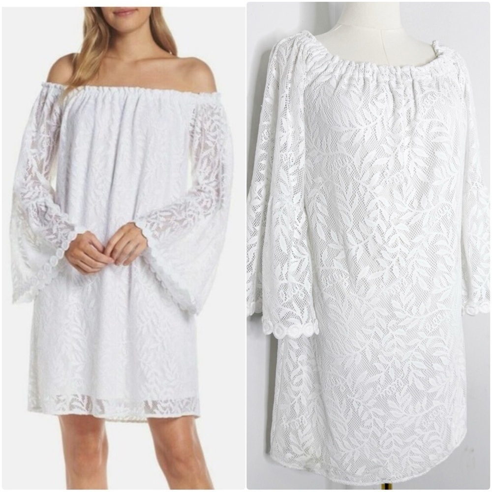 Lilly Pulitzer Nevie Off-The-Shoulder Lace Dress - XS